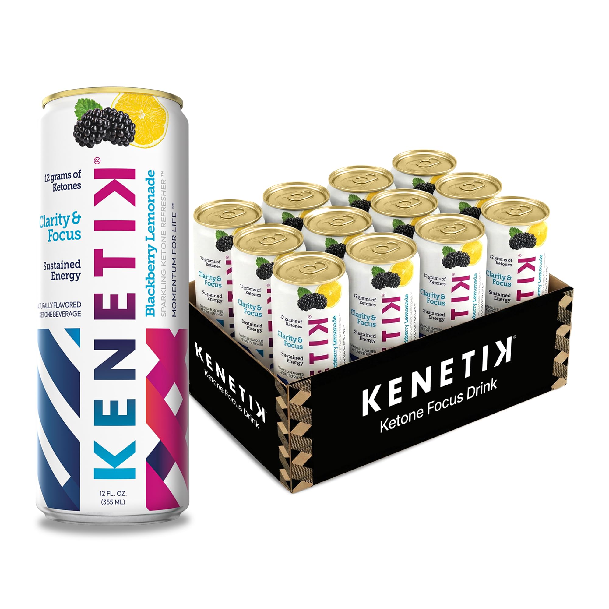 Kenetik front can showing Blackberry Lemonade and D‑BHB benefit