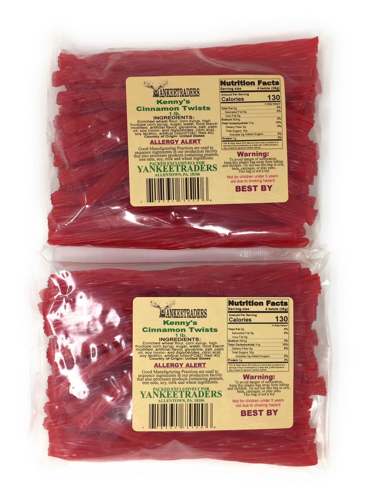 Kenny's front packaging showing two sealed 1-pound bags for lasting freshness