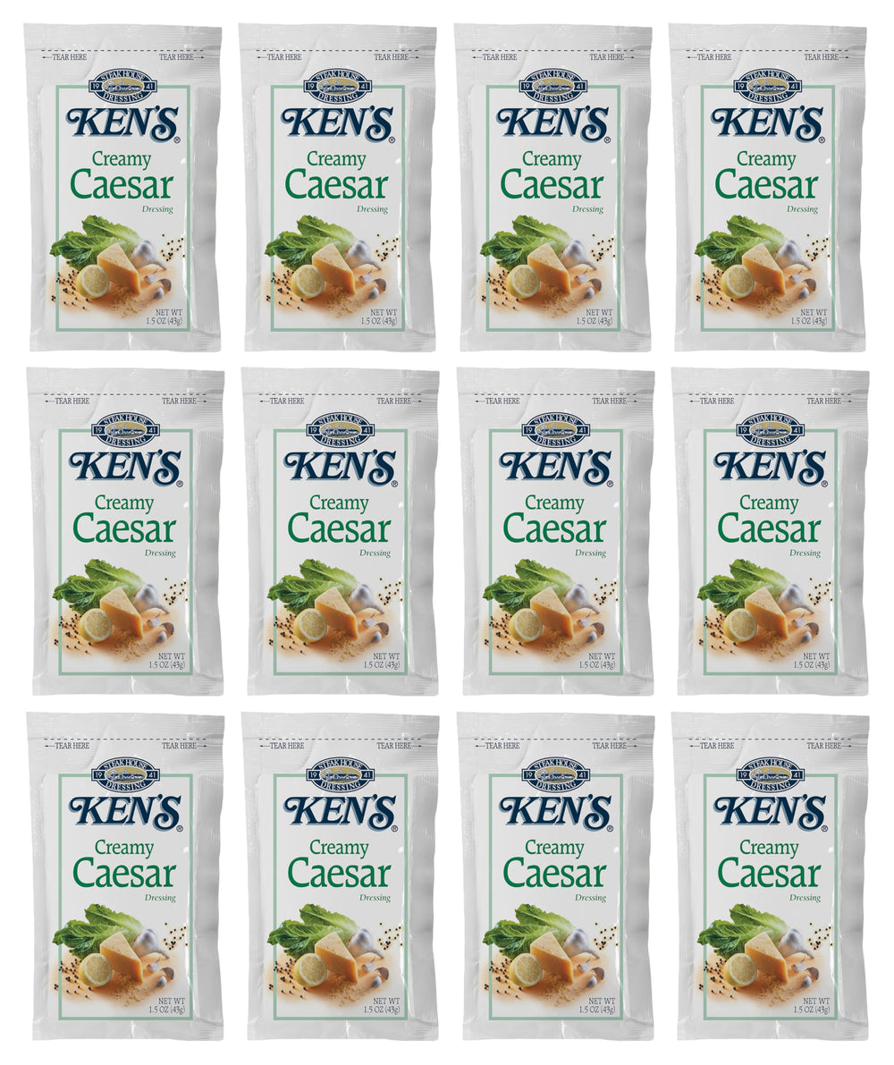 Ken's front pouch showing label and gluten-free claim with easy portion control