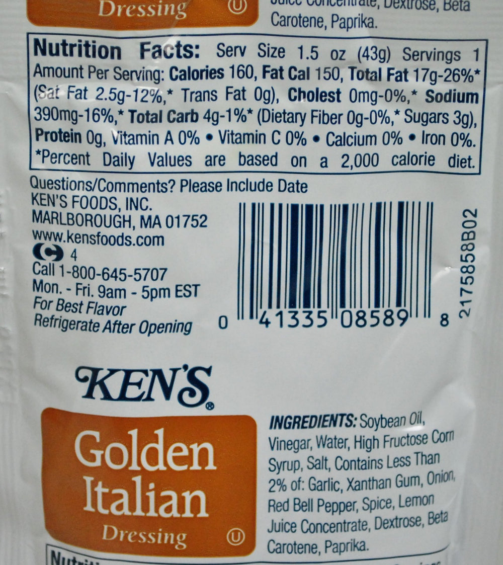 Ken's dressing poured over mixed greens showing flavor boost and fresh appeal