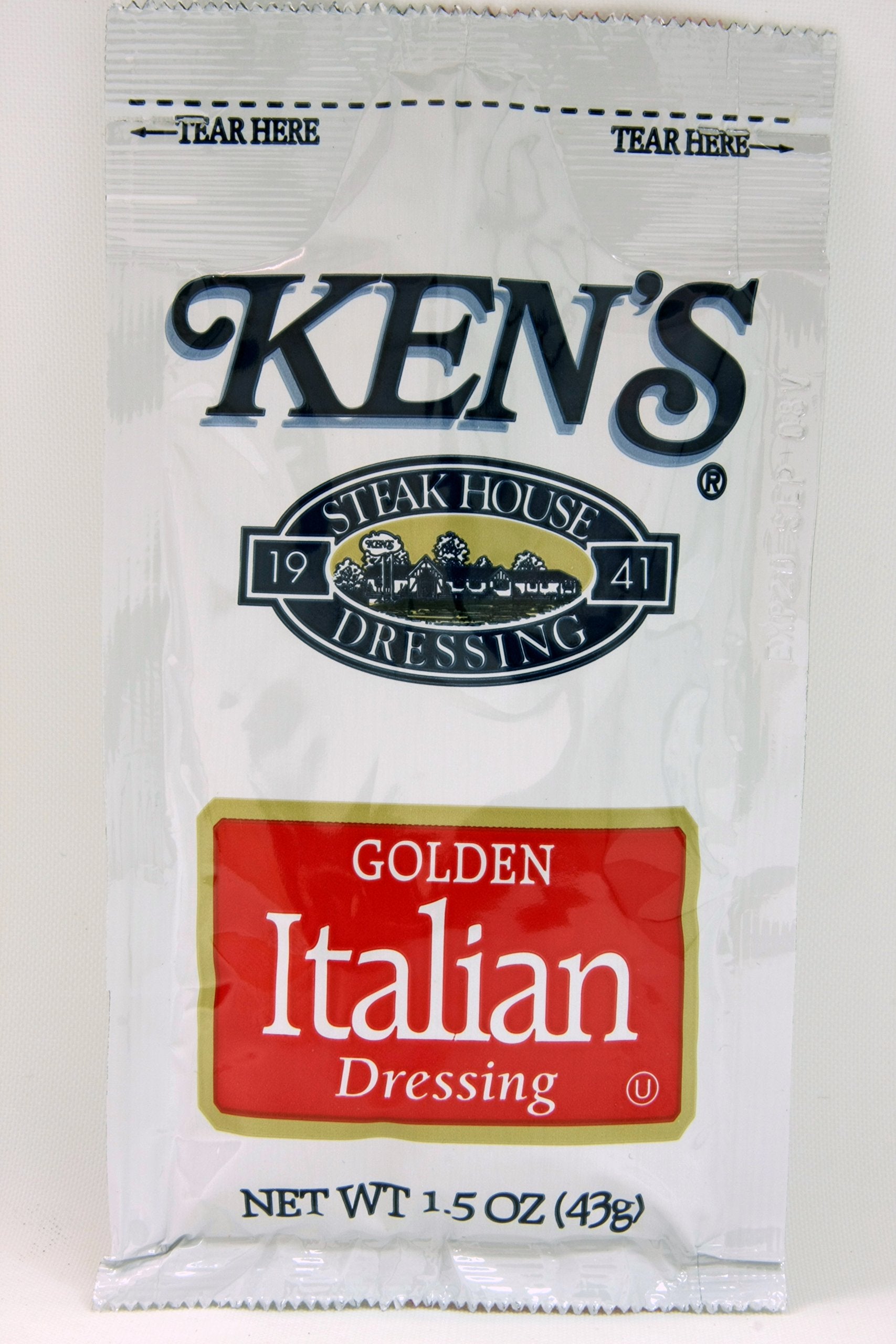 Ken's front packaging showing bottle label and bulk case for easy inventory