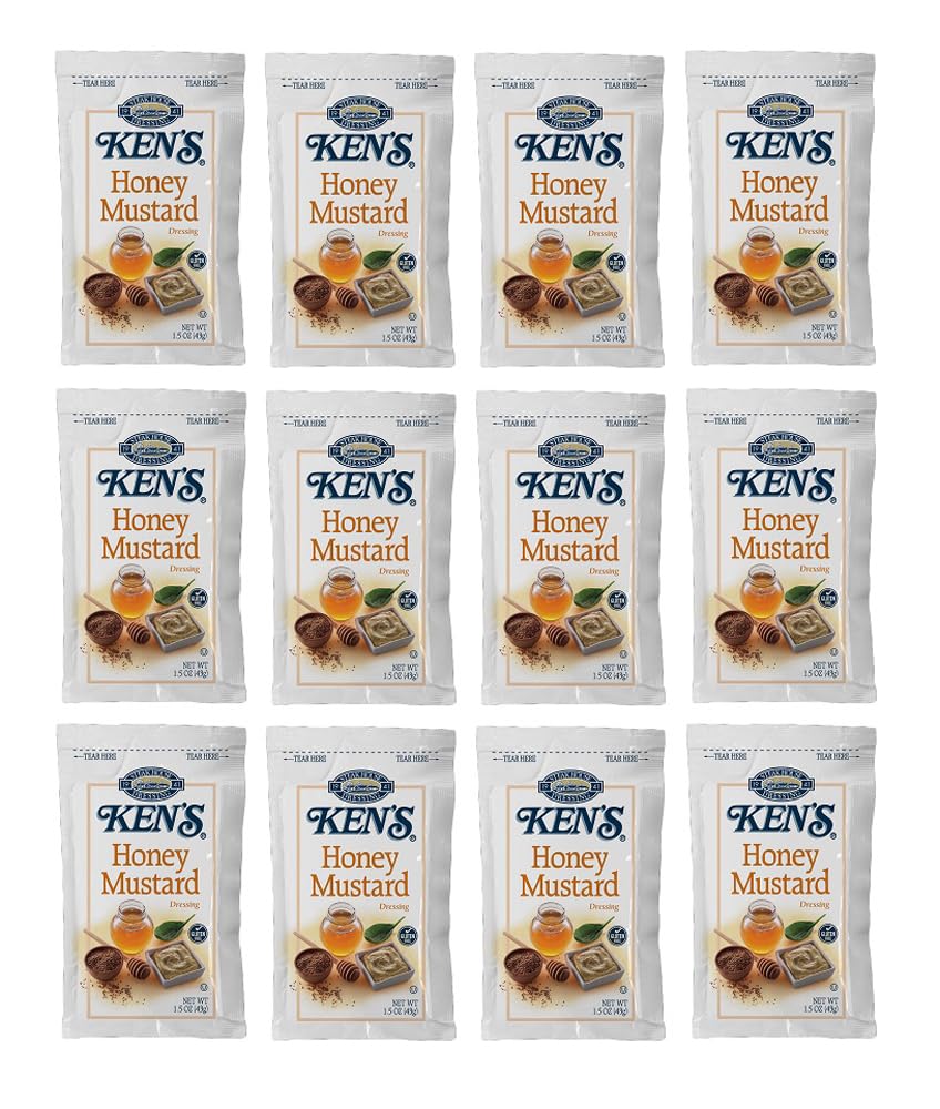 Ken's honey mustard front packaging showing brand and convenient pouch benefit
