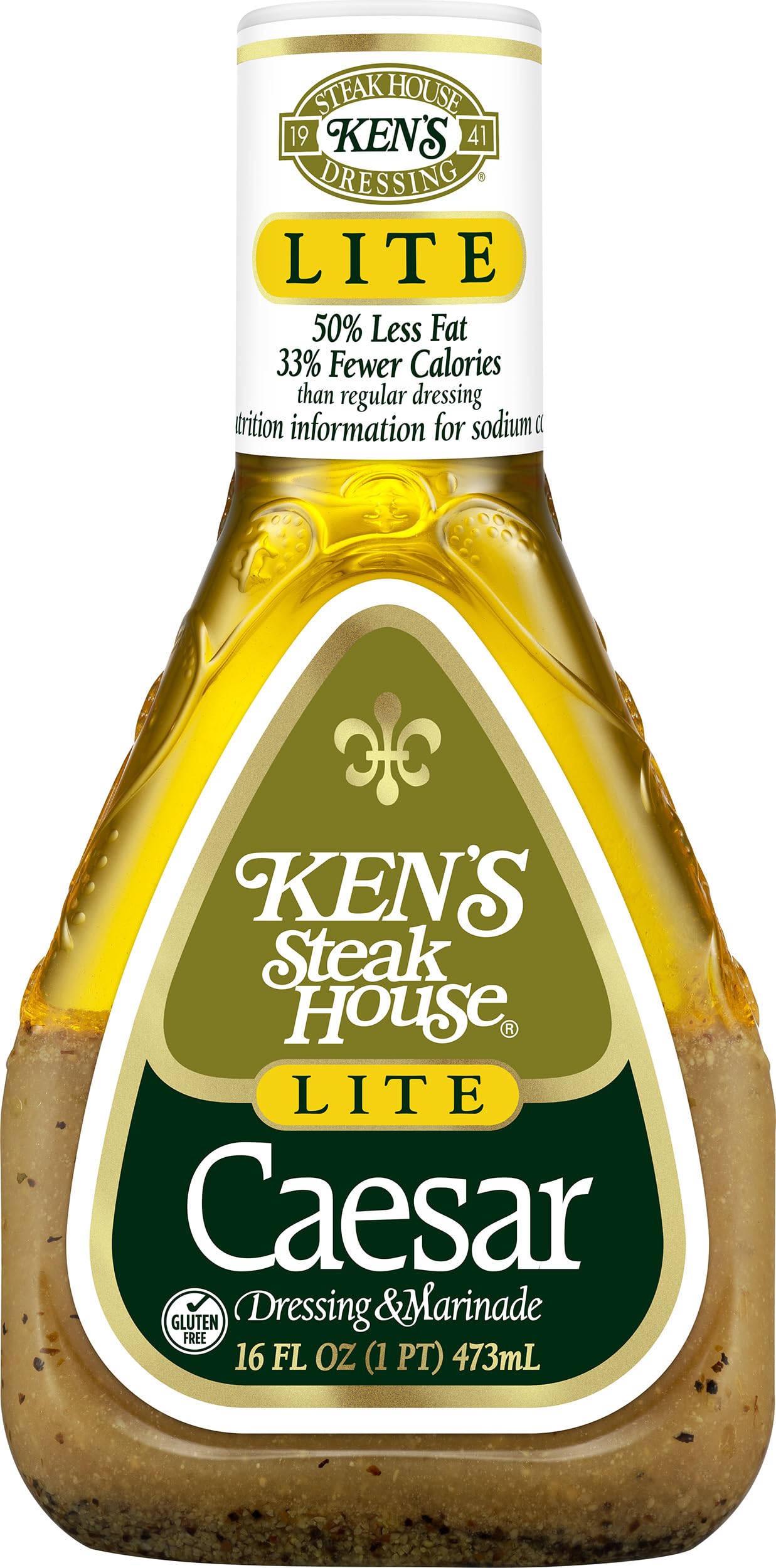 Ken's light Caesar back label with nutrition facts and storage guidance to help informed choices