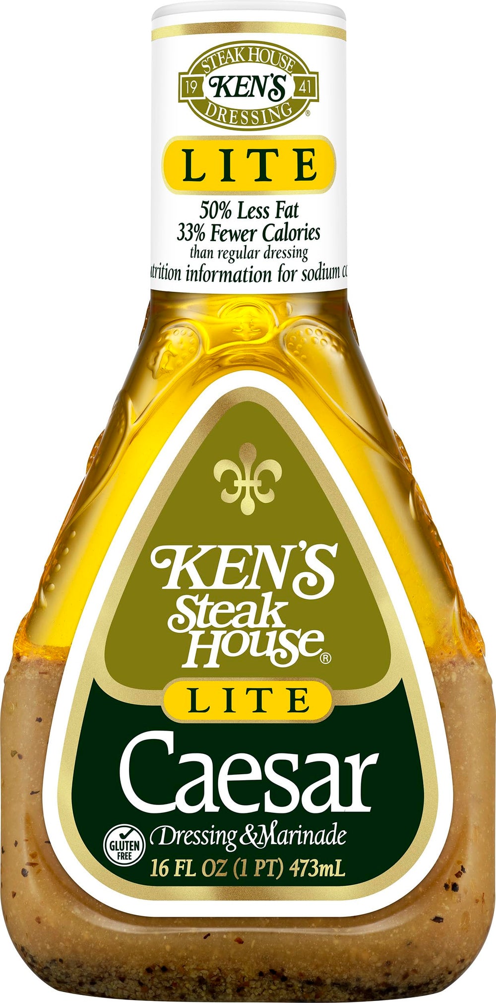 Ken's light Caesar back label with nutrition facts and storage guidance to help informed choices