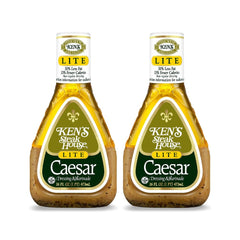 Ken's light Caesar front packaging showing bottle and label for easy identification and convenience