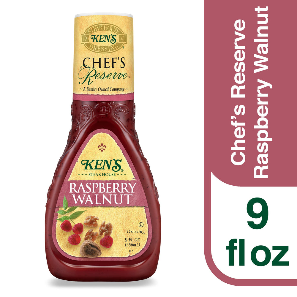 Ken's Steak House vinaigrette drizzled on salad offering fruity, balanced flavor