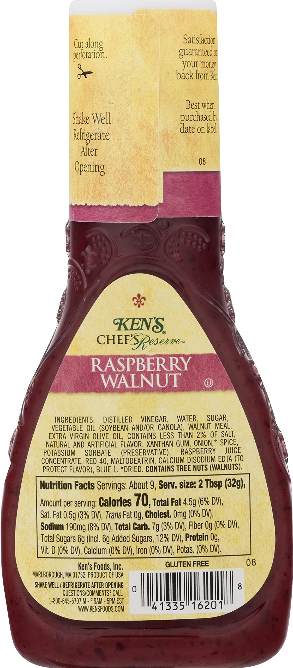Ken's Steak House pouring vinaigrette texture showing smooth olive oil emulsion benefit