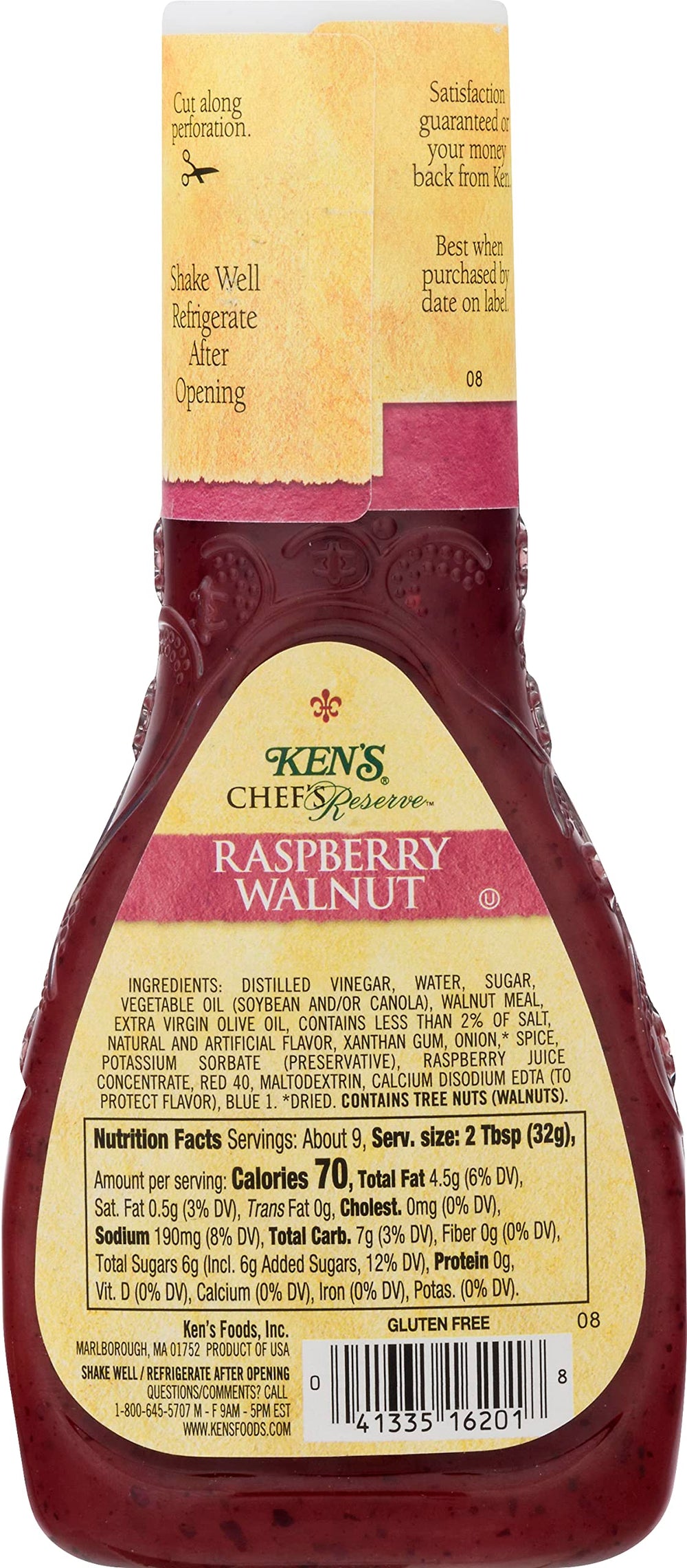 Ken's Steak House pouring vinaigrette texture showing smooth olive oil emulsion benefit