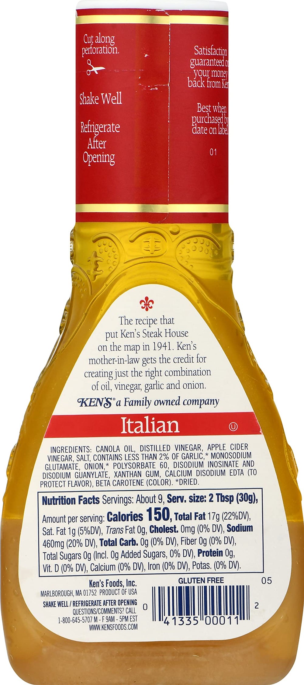 Ken's Steak House dressing on salad illustrating enhanced freshness and balance