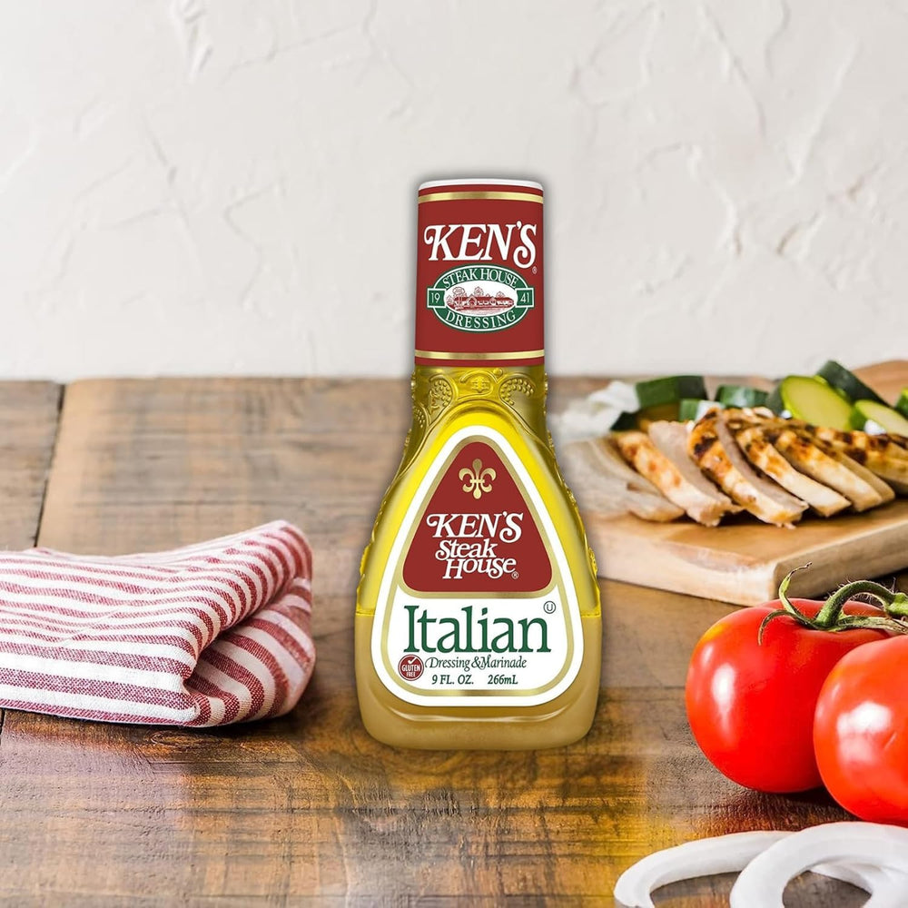 Ken's Steak House pack of nine boxed bottles for pantry-ready convenience