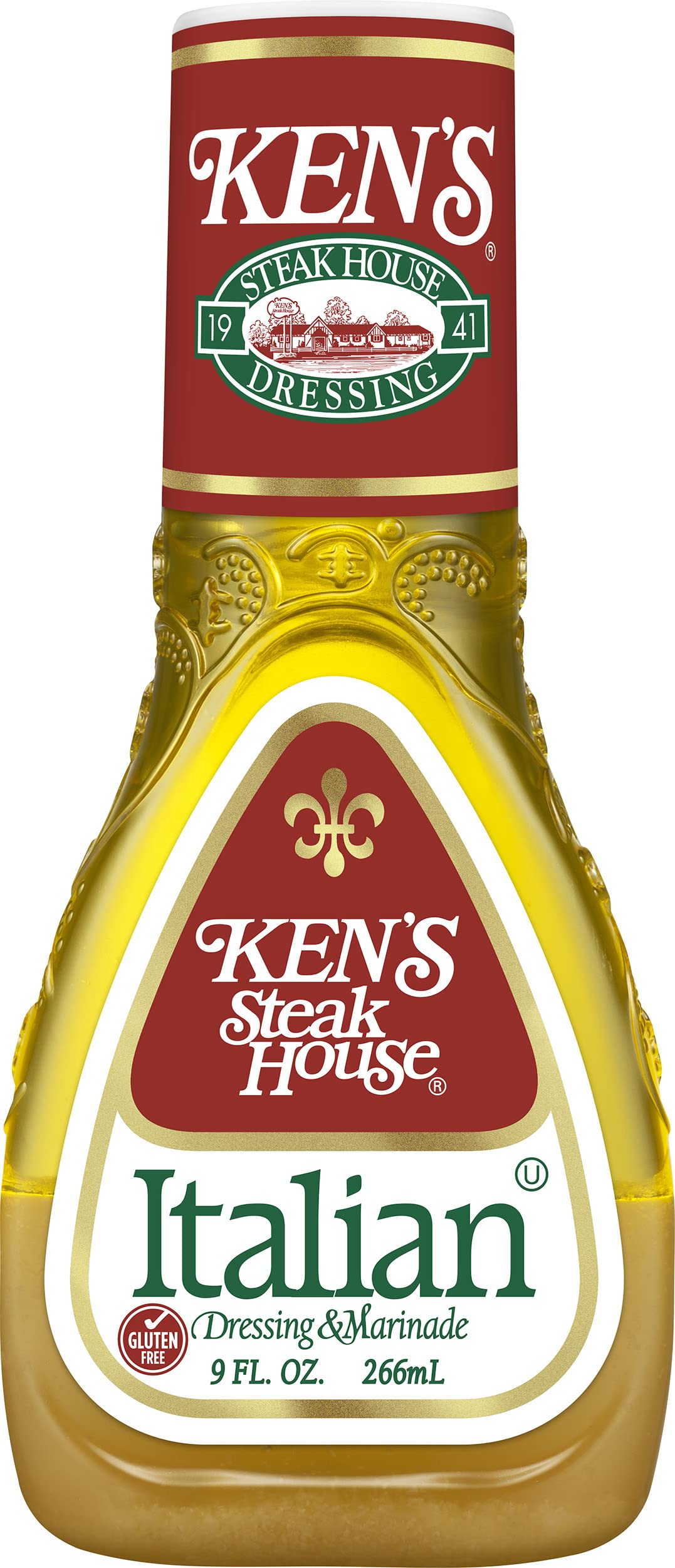 Ken's Steak House poured dressing texture showing herb flecks for vibrant taste