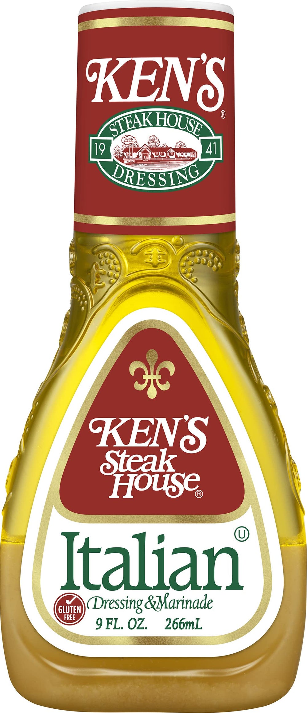 Ken's Steak House poured dressing texture showing herb flecks for vibrant taste