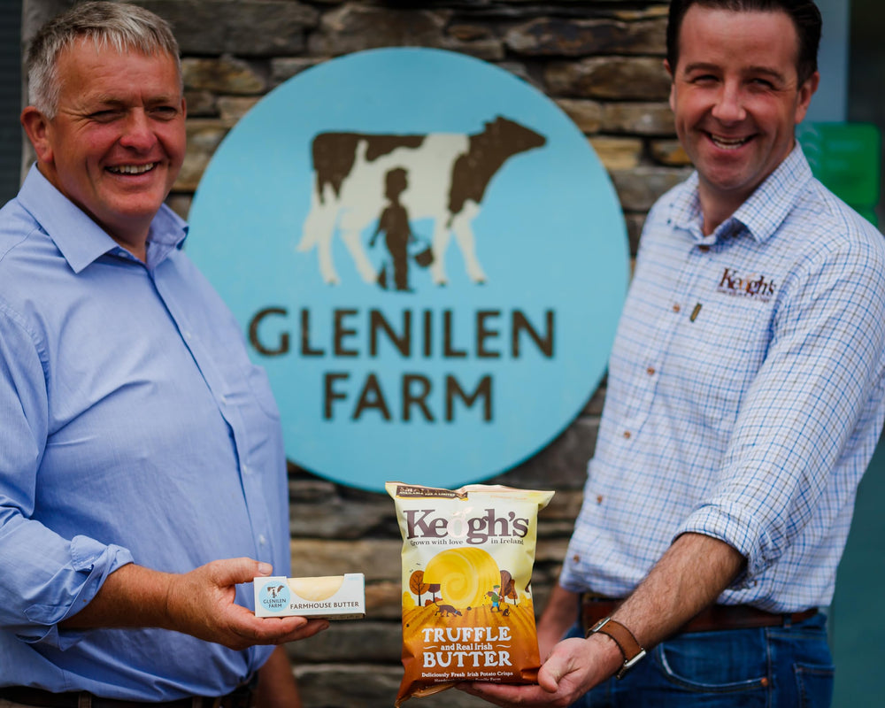 Keogh's crisps on a serving board paired with cheese showing entertaining use
