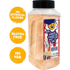 Kernel Season's seasoning pouring over popcorn for buttery flavor boost and even coating