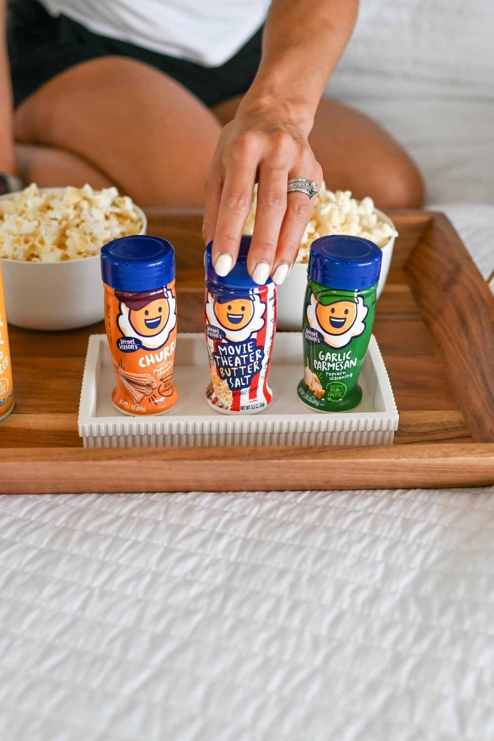 Kernel Season's caramel dusted on milkshake adding creamy caramel taste to shakes