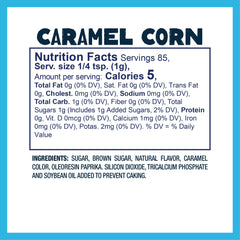 Kernel Season's caramel seasoning sprinkled on popcorn bowl boosting sweet snack flavor