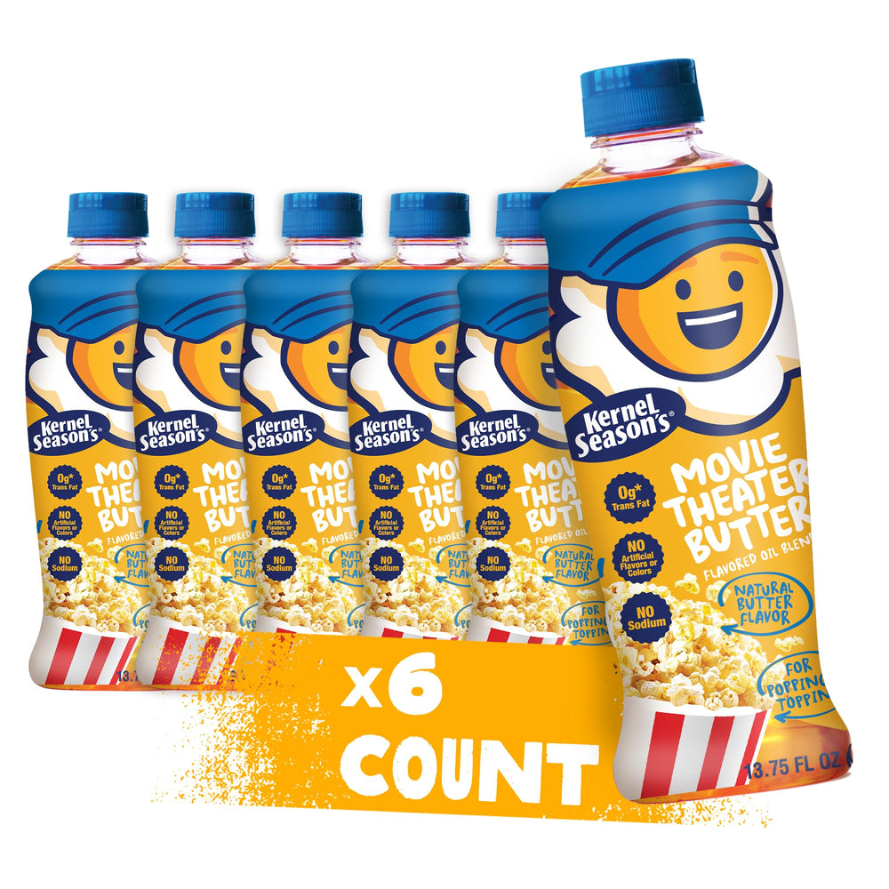 Kernel Season's front packaging showing jar and label for theater butter benefit