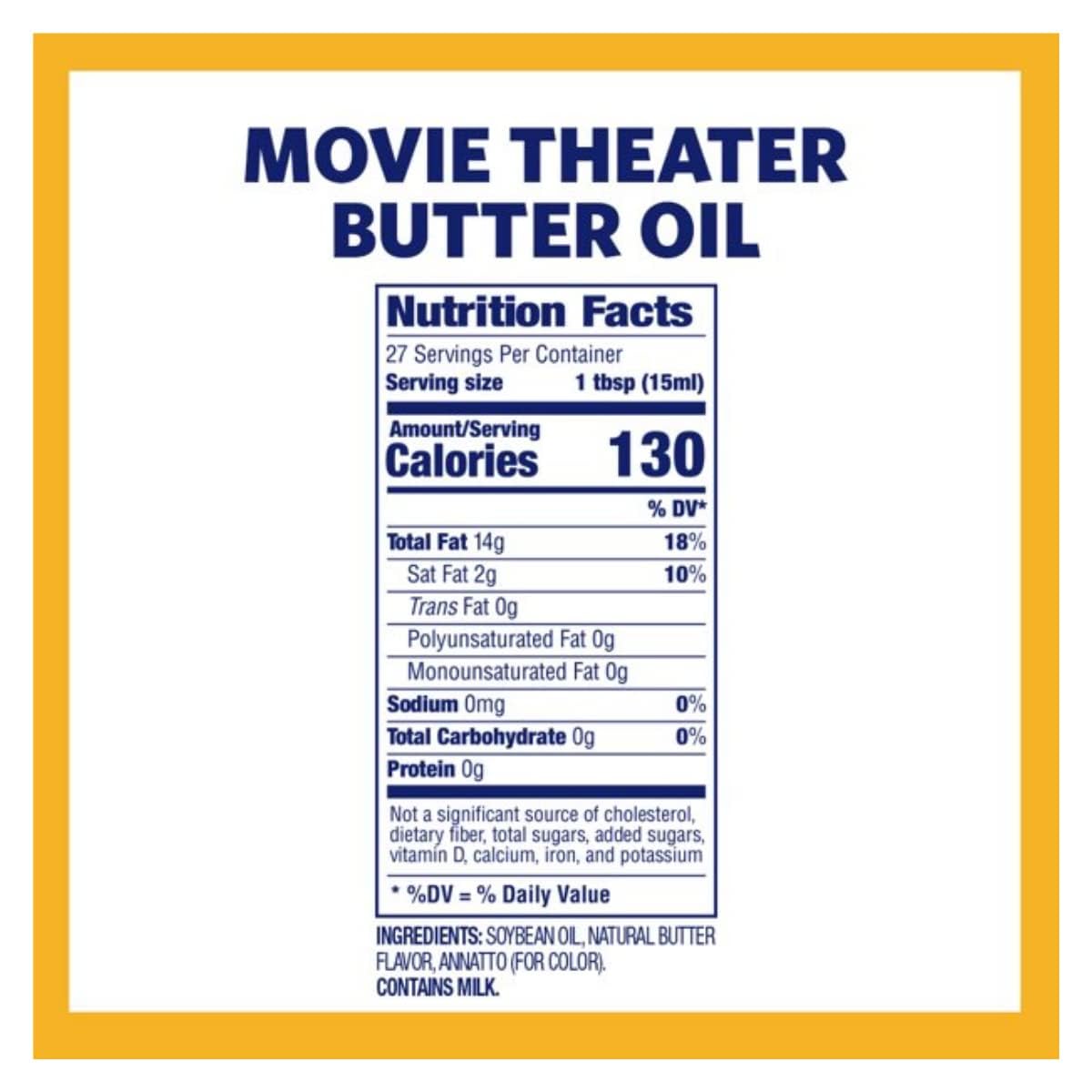 Kernel Season's open jar top view revealing butter-flavored oil for easy scooping