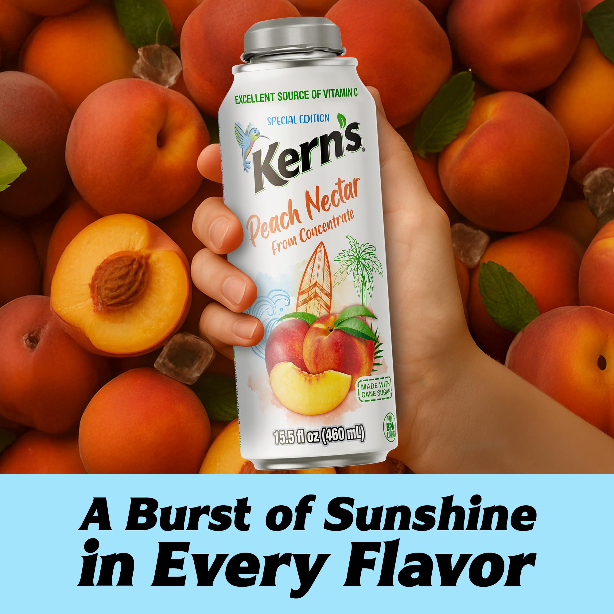 Kern’s can inside a lunchbox showing portable convenience for kids