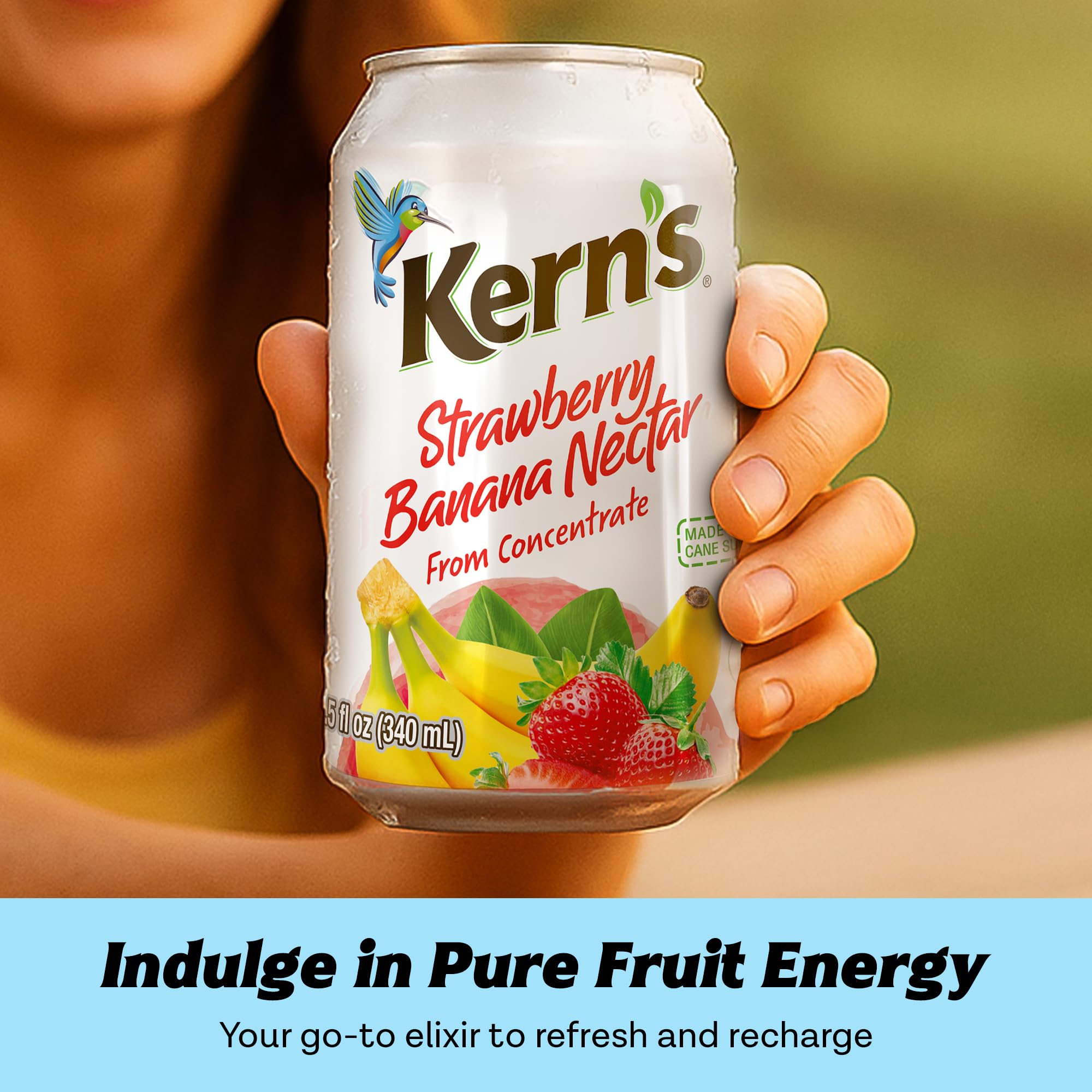 Kern's being poured into a glass offering refreshing taste and quick serving