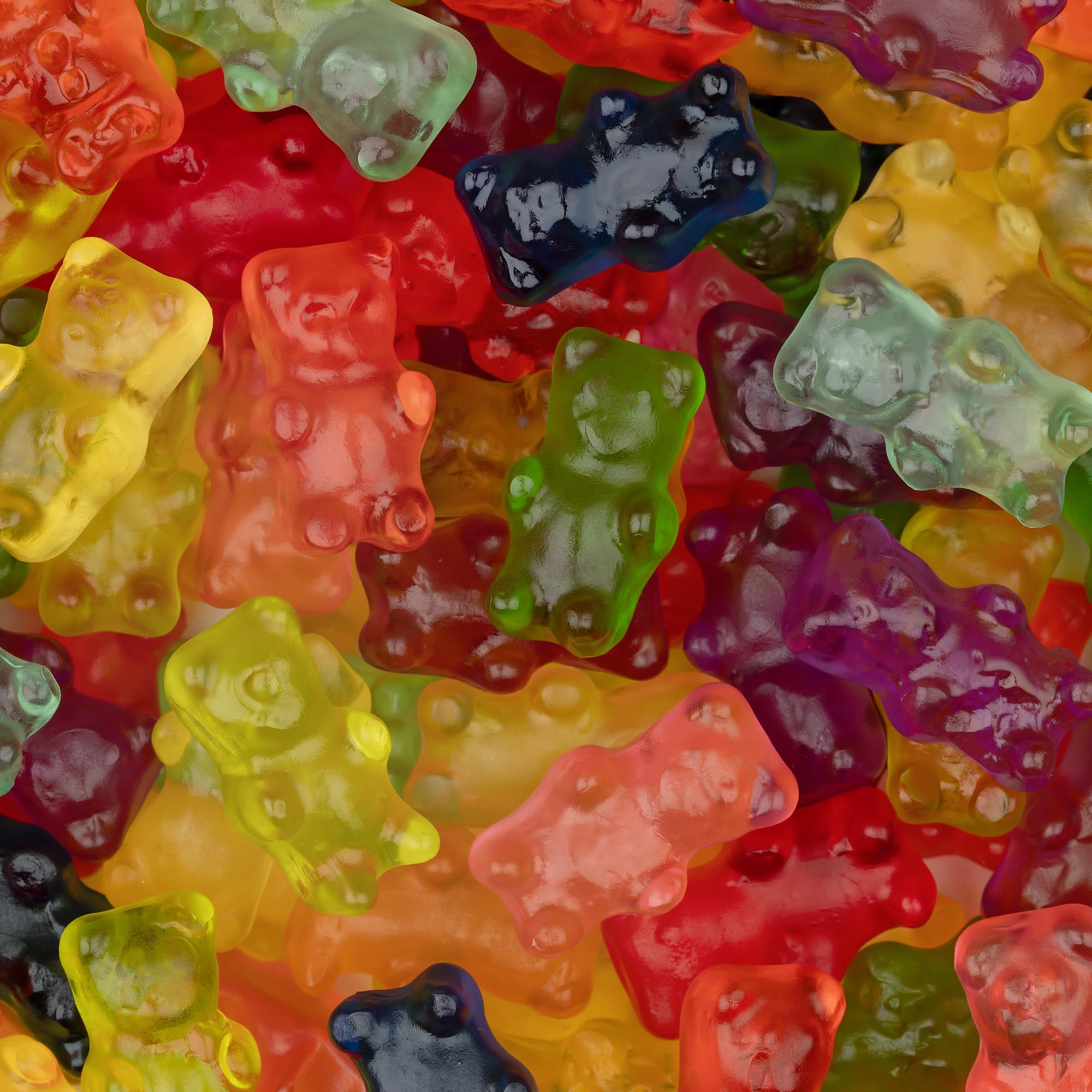 Kervan gummy bears close-up of chewy texture highlighting soft bite