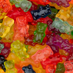 Kervan gummy bears close-up of chewy texture highlighting soft bite