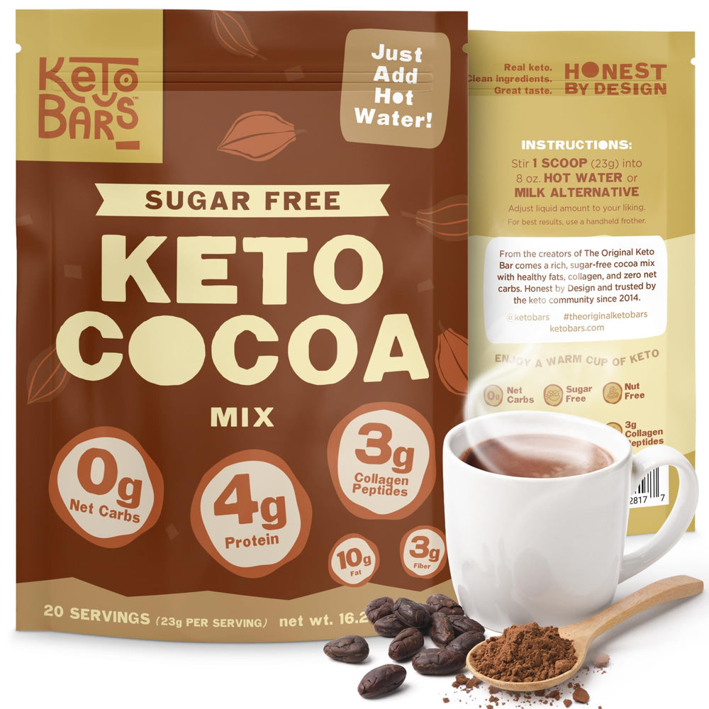 Keto Bars front packaging jar showing label and benefits