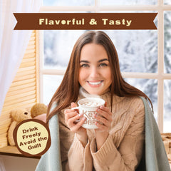 Keto Bars mocha in coffee cup showing easy coffee flavoring