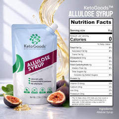 Keto Goods syrup pouring stream, smooth texture and easy dosing benefit