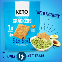 Keto Naturals close texture shot showing thin crisp almond flour detail