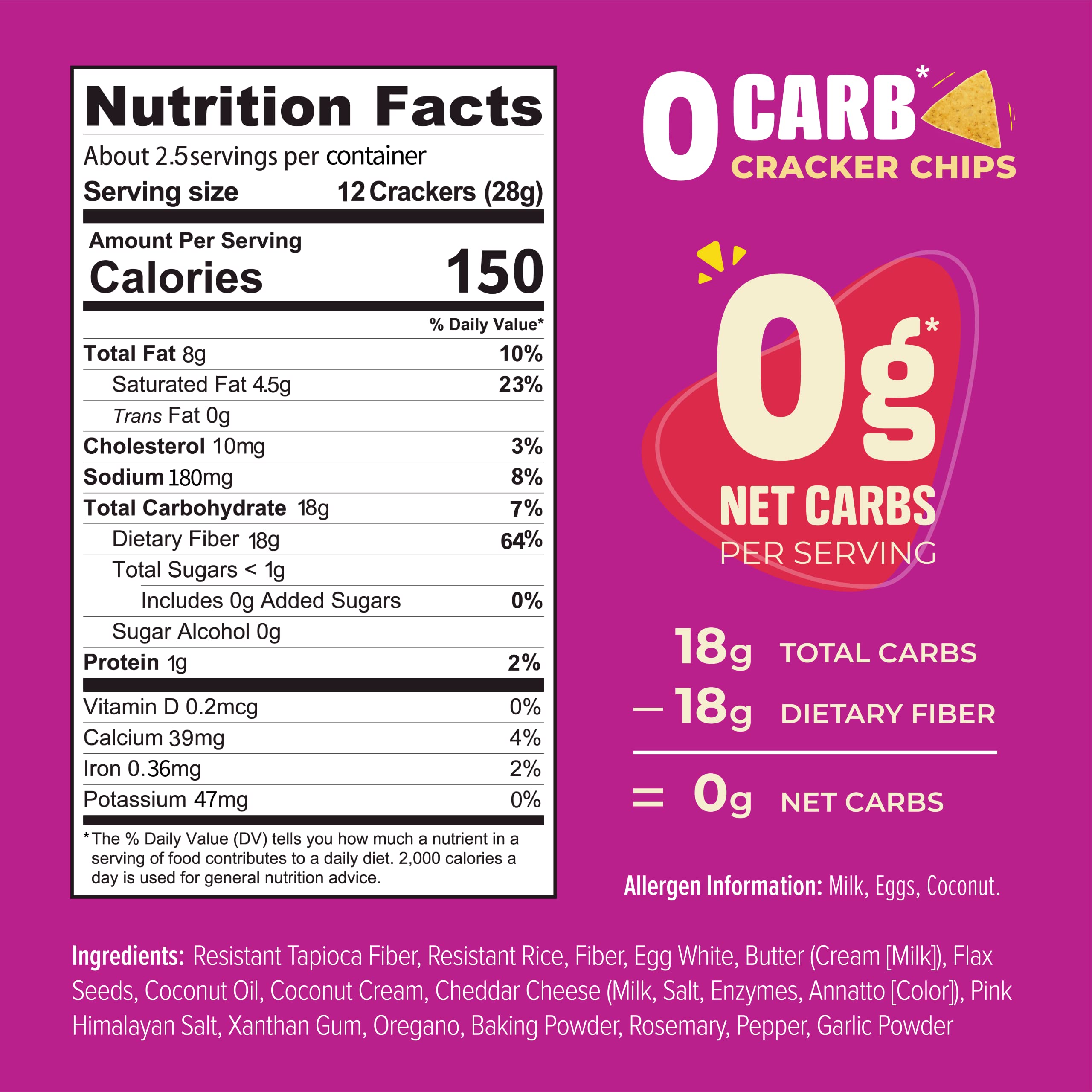 Keto Naturals label detail showing nutrition facts and zero carbs