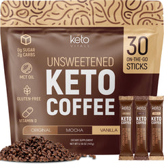 Keto Vitals front box showing 30-count sticks and benefits