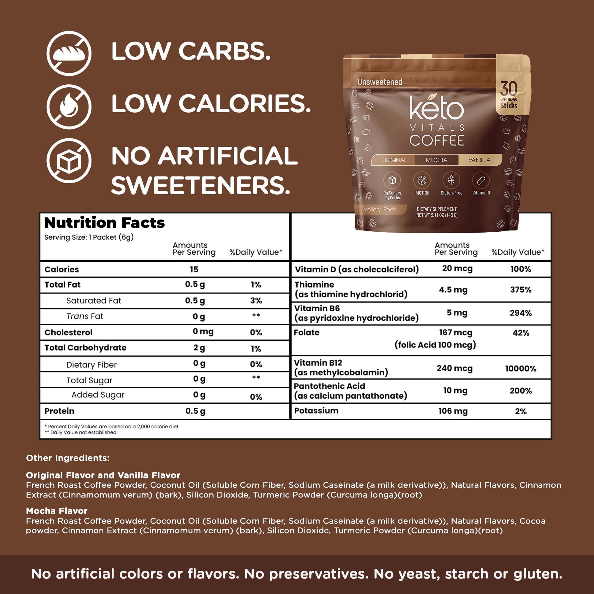 Keto Vitals single stick unwrapped showing convenient portioning