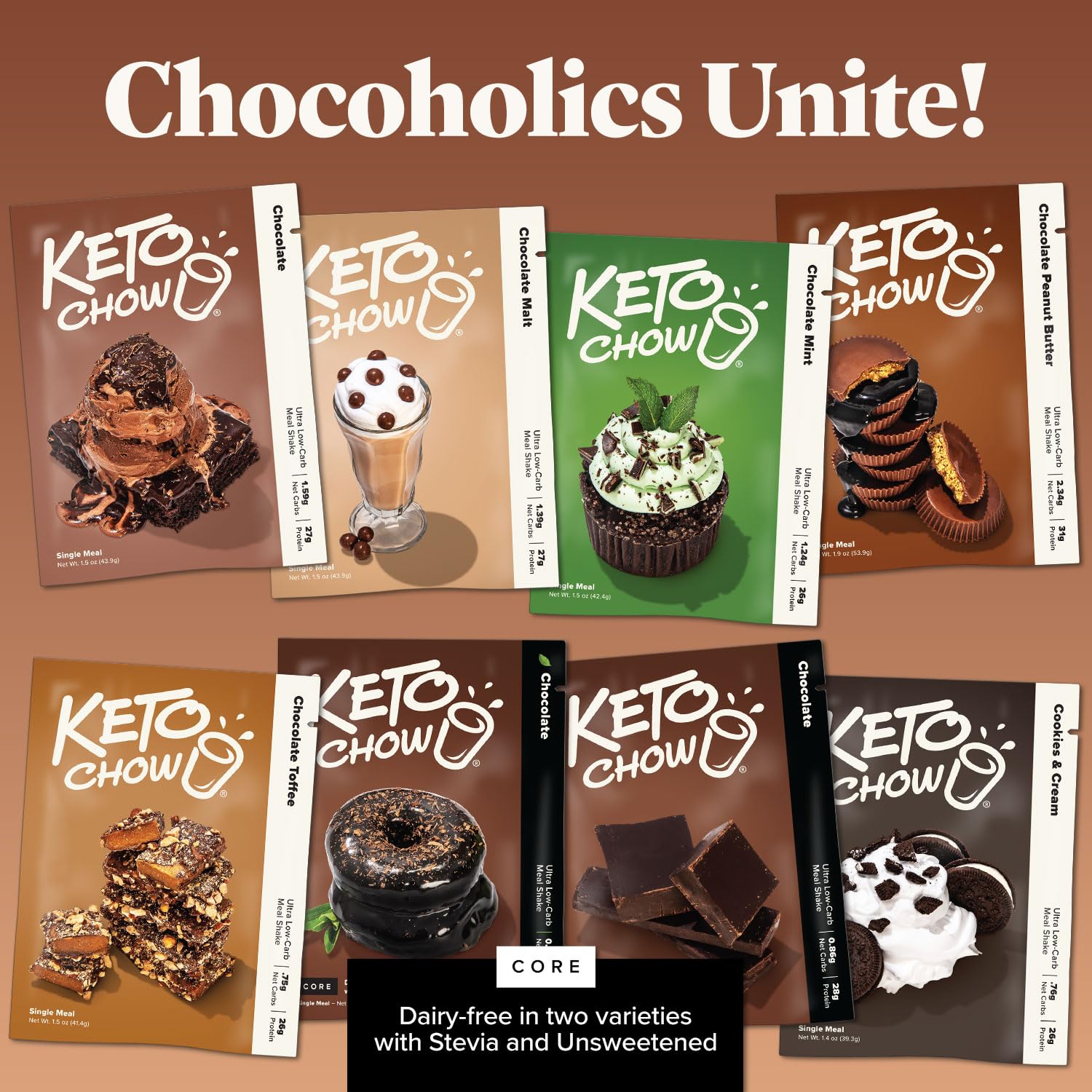 Keto Chow shake on breakfast table showing quick meal solution