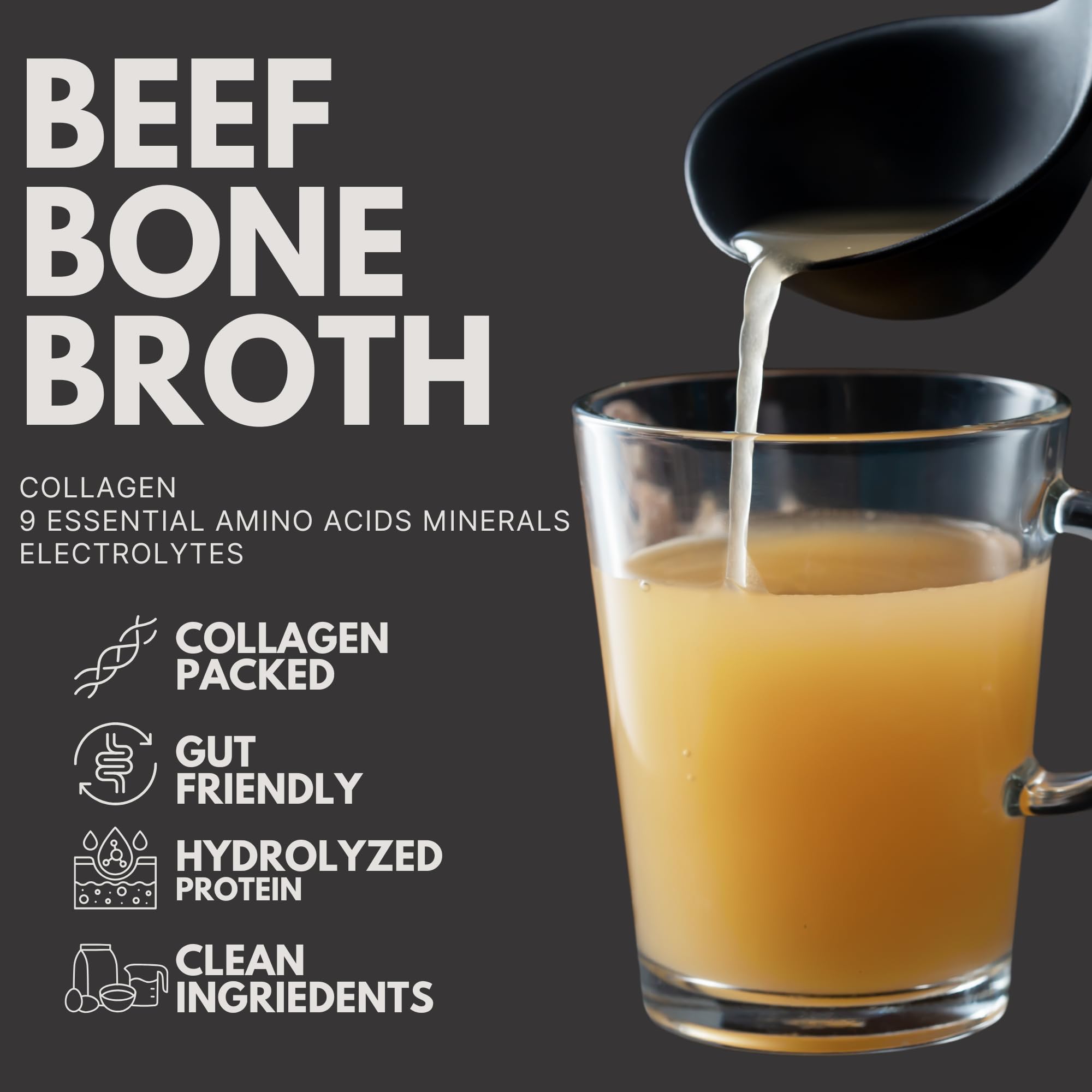 Ketostat warm beef broth in cup ready to sip, comforting and portable