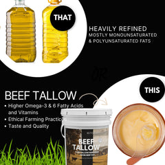 Golden fried food cooked in Ketostat tallow highlighting crisp results and flavor