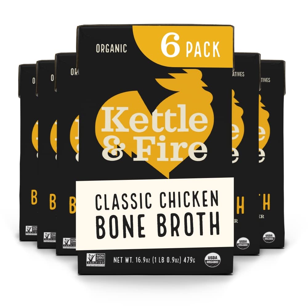 Kettle & Fire front packaging showing product and pantry-ready convenience