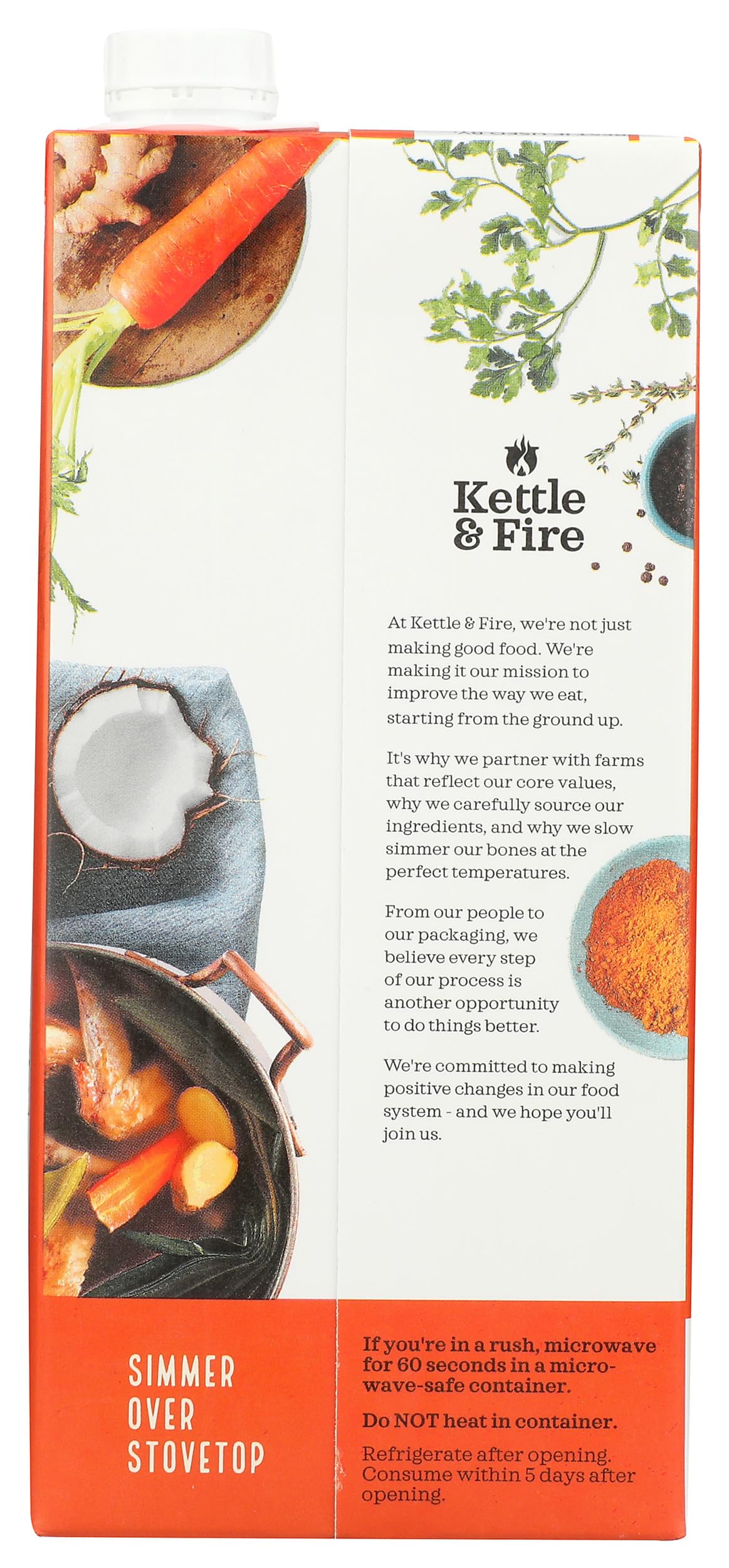 Kettle & Fire turmeric root close-up highlighting warm color and flavor boost