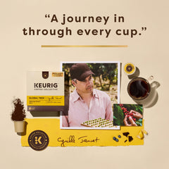 KEURIG COFFEE COLLECTIVE brewed cup with crema showing balanced chocolate and berry notes