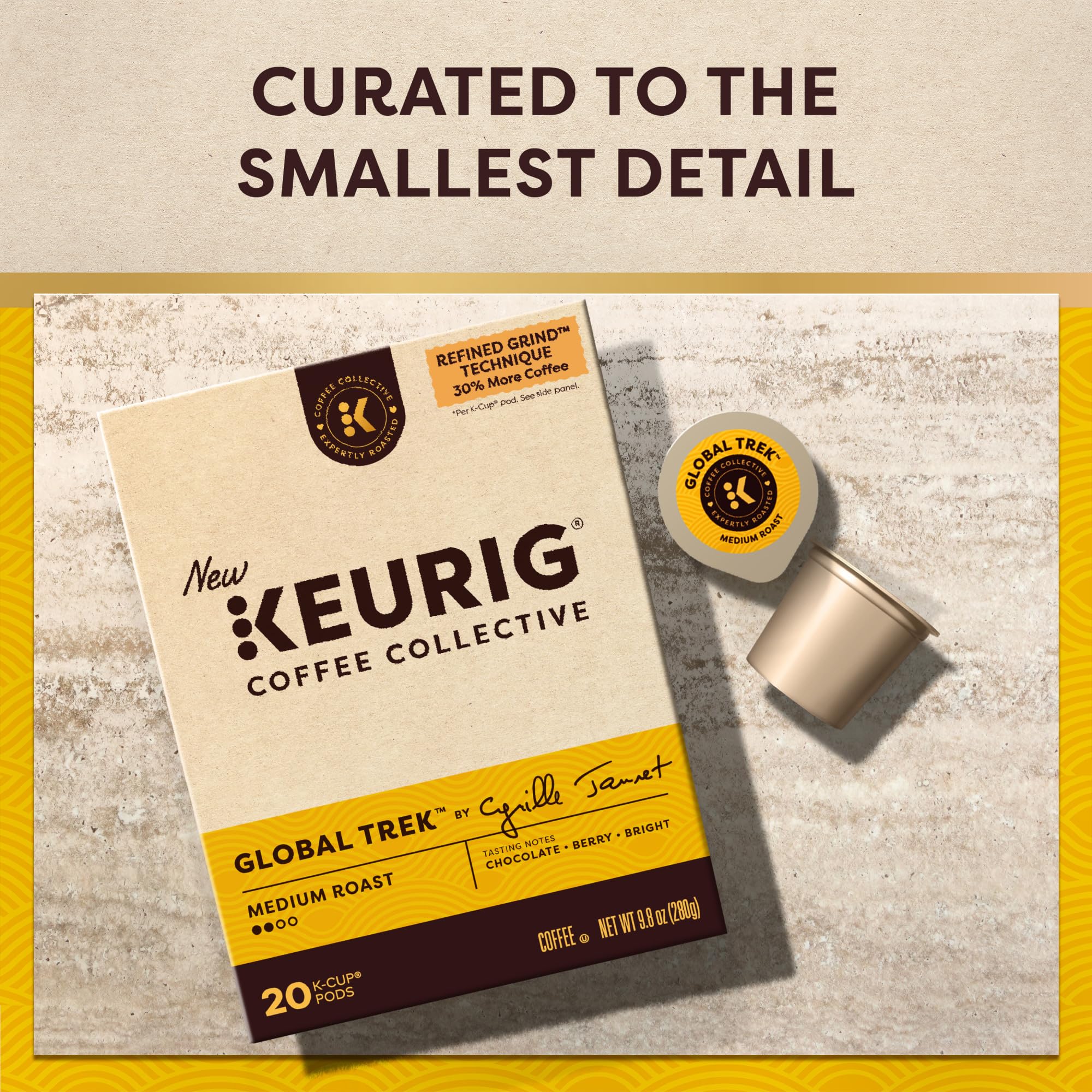KEURIG COFFEE COLLECTIVE cup on breakfast table lifestyle shot conveying easy enjoyment