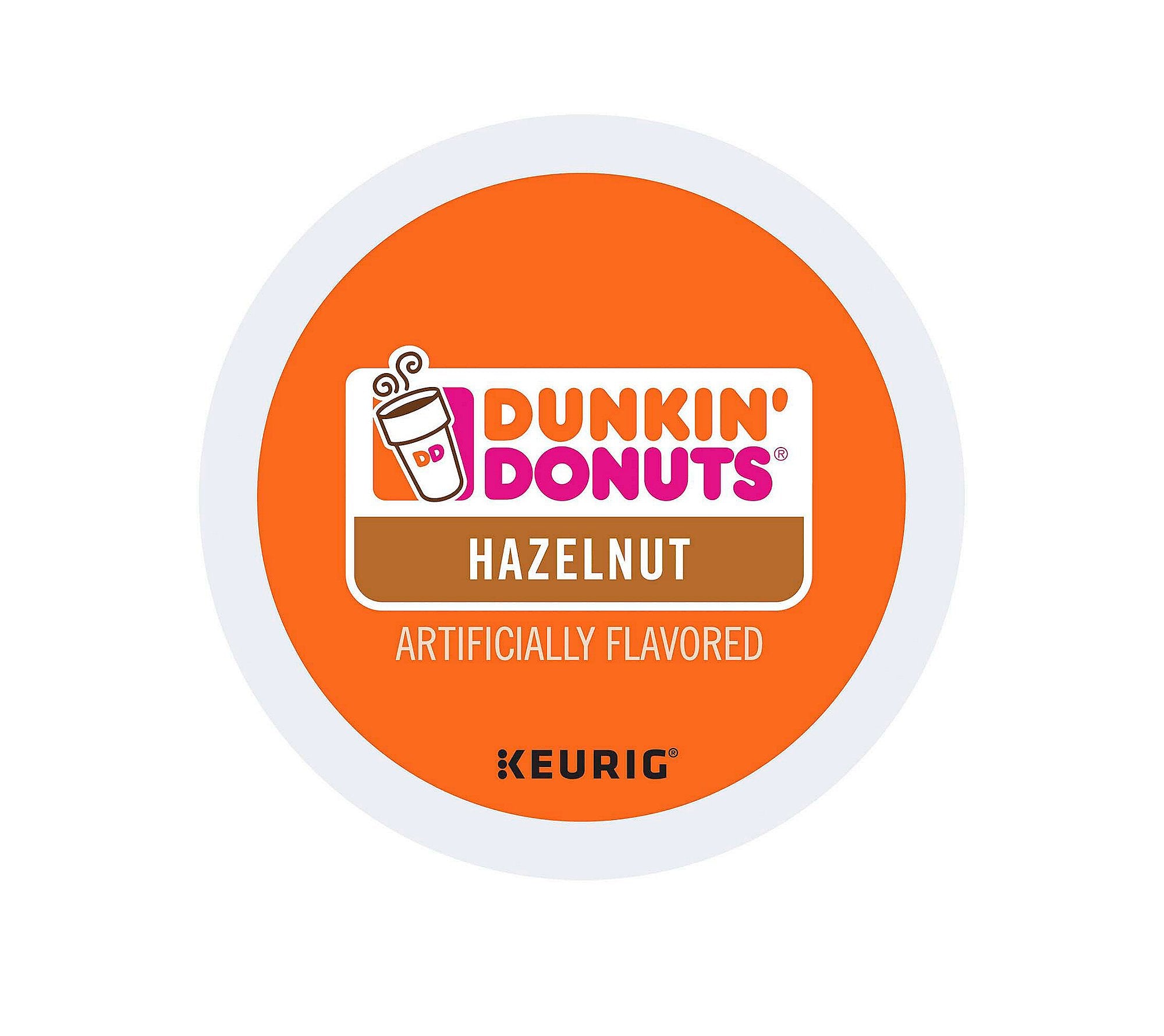 Keurig Dunkin pod close-up showing sealed lid and consistent portioning
