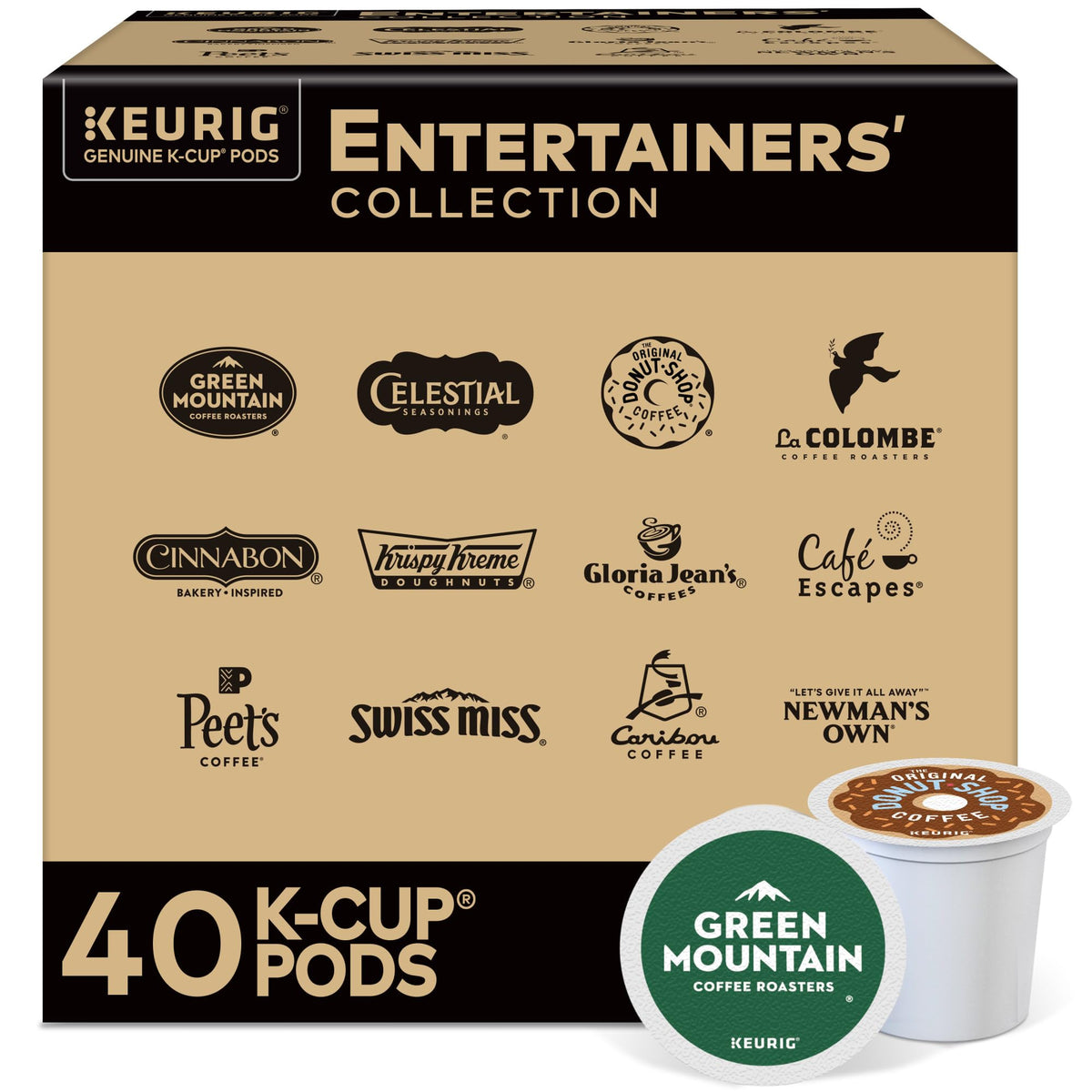 Keurig Entertainers front packaging showing assortment and count, ideal for hosting