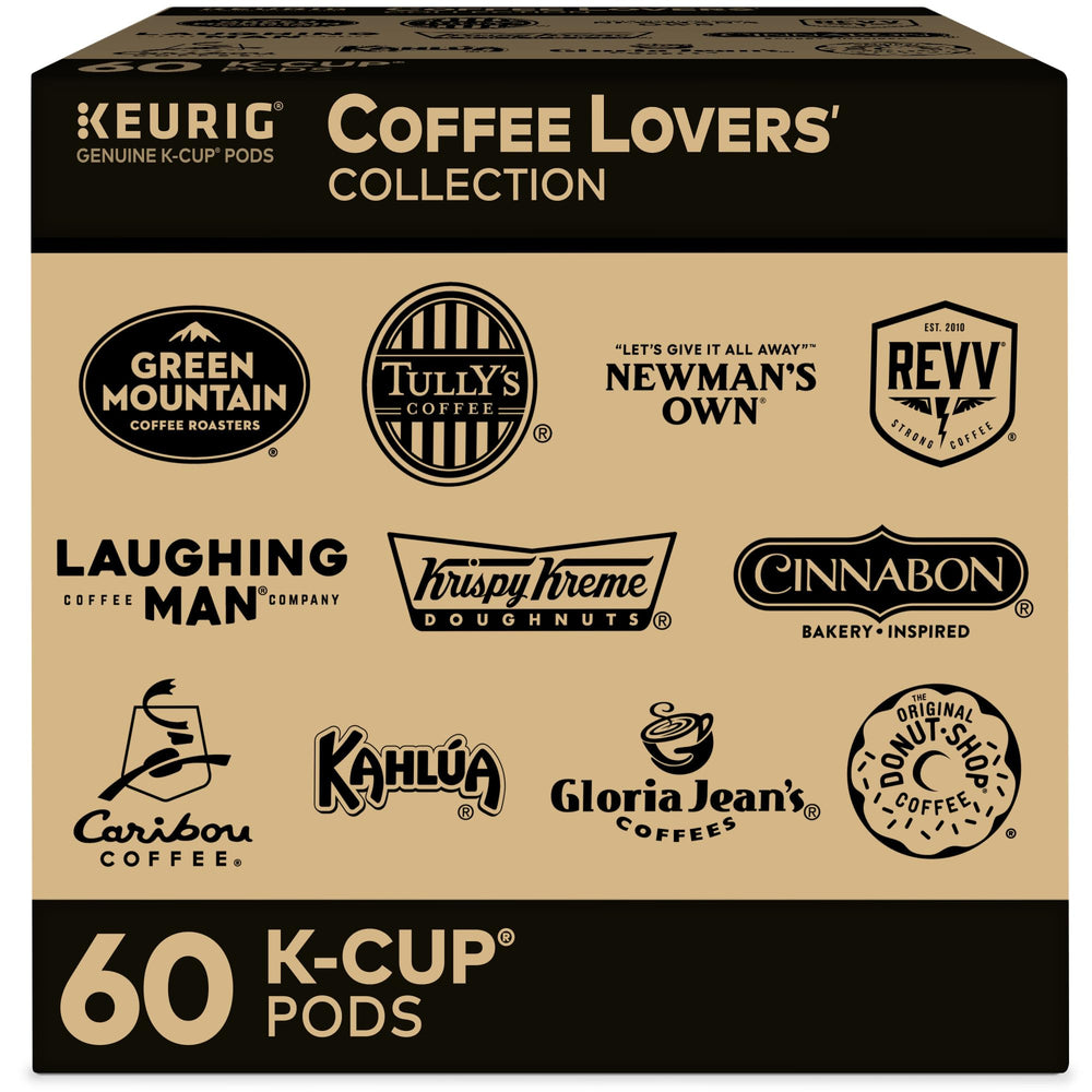 Keurig front pack showing the 60-count sampler and clear variety selection benefits