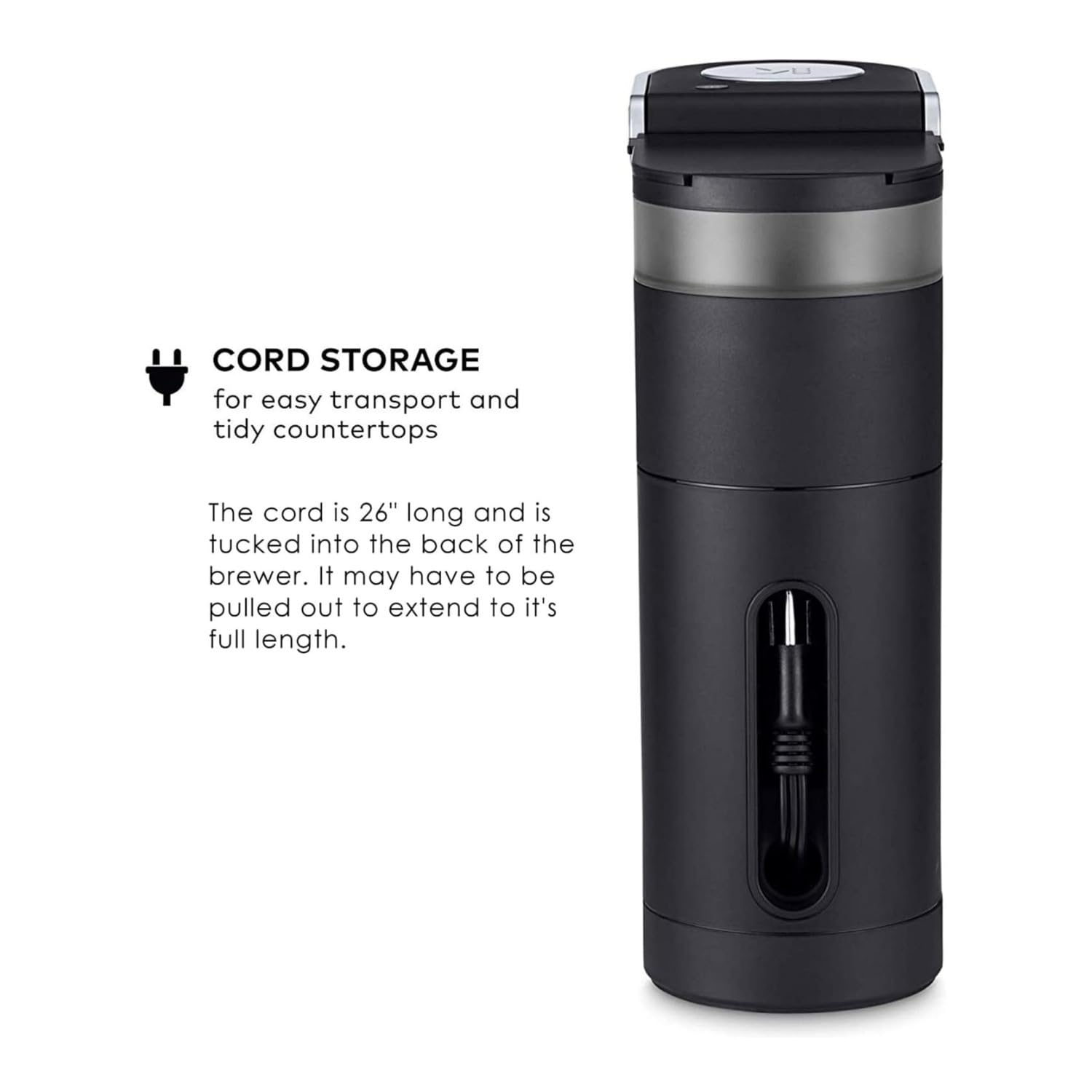 Keurig K-Mini Plus removable water reservoir being lifted for fresh water