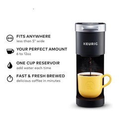 Keurig K-Mini Plus side profile highlighting compact build for small counters