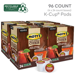 close-up of a Keurig Mott's K-Cup pod showing texture and seal, ensures freshness and easy brewing