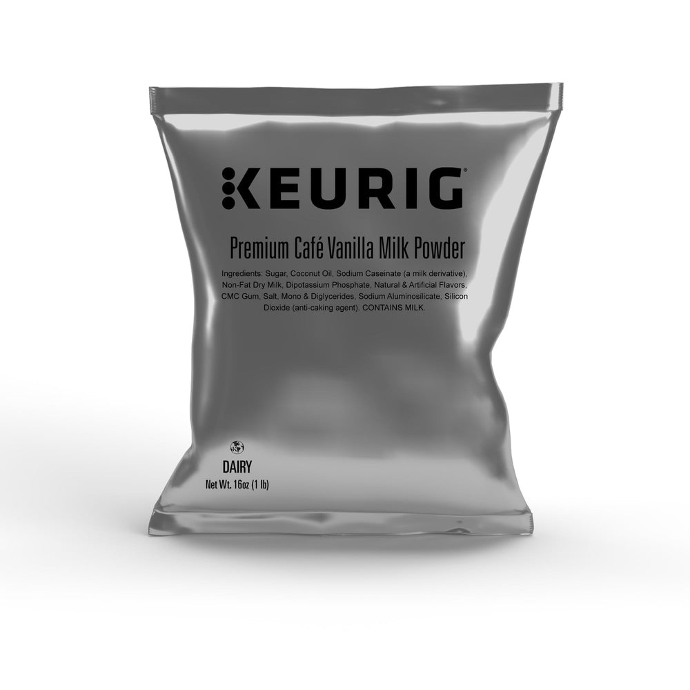 Keurig vanilla drink at office coffee station showing fast, consistent service