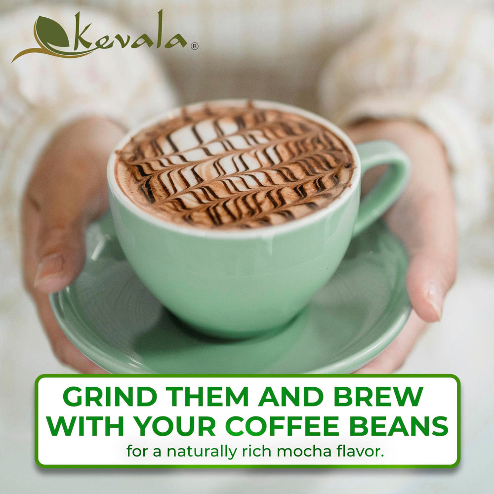 kevala beans added to smoothie bowl for rich chocolate flavor and nutrient boost