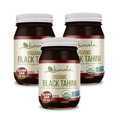 kevala black tahini front jar showing packaging and organic seal