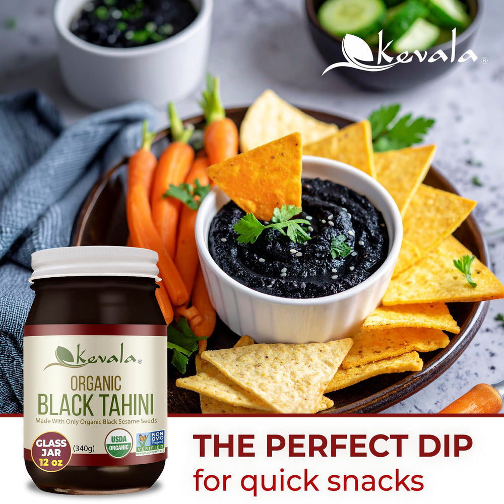 kevala black tahini spread on gluten-free toast for a savory breakfast